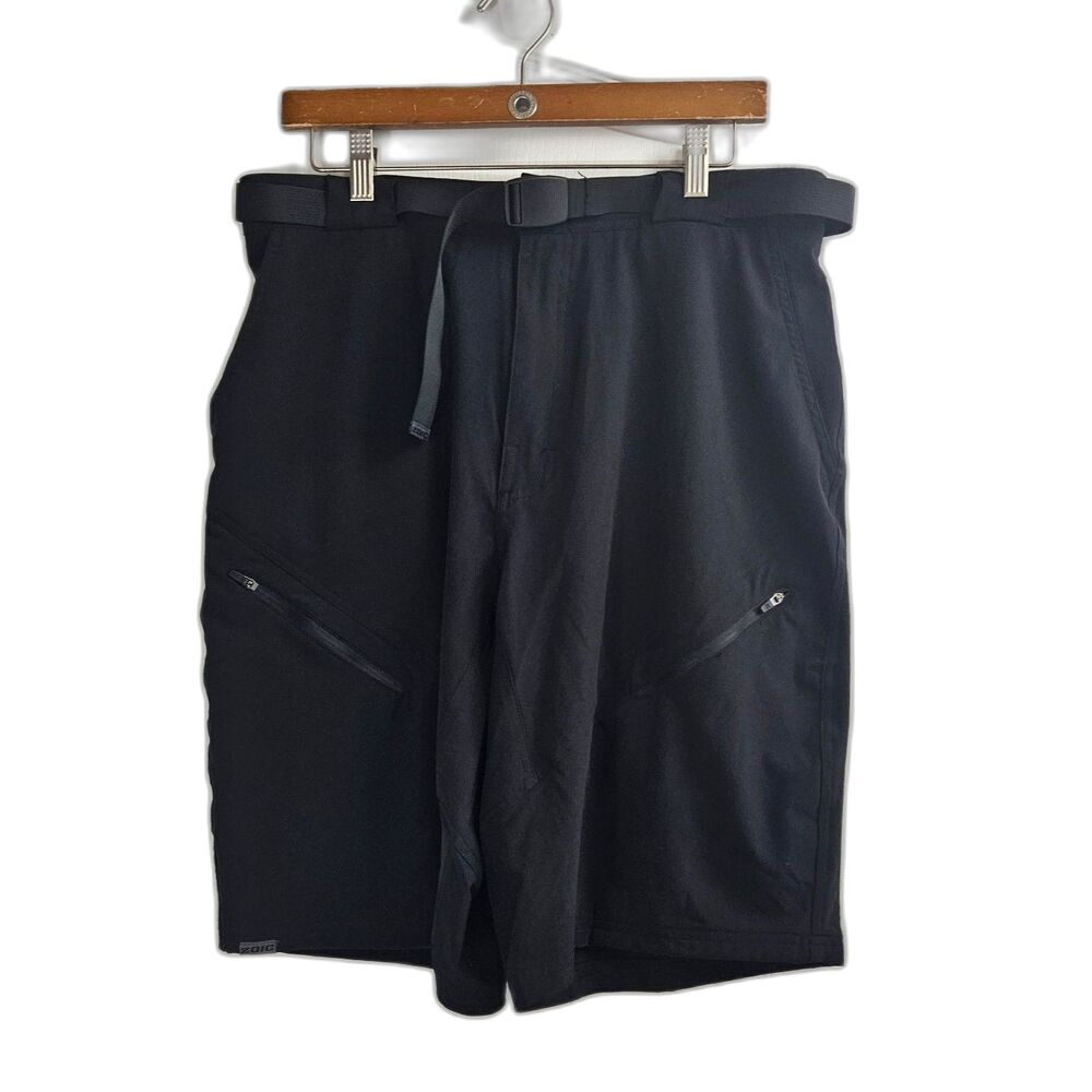 ZOIC XXL Black Market Cycling Shorts Unpadded Zip Pockets Attached belt
